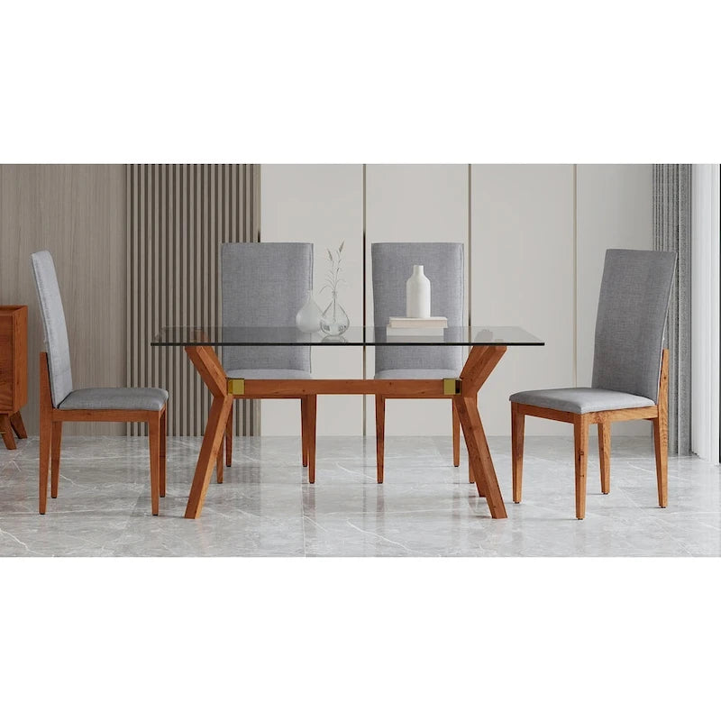 Table à manger en verre Waldorf Modern