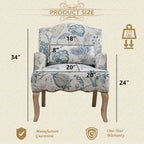 Fauteuils de lecture individuels de style français campagnard en tissu avec oreiller