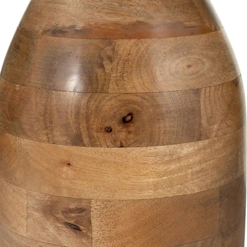 Table d'appoint sablier en bois de manguier - 16 x 16 x 19
