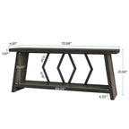 Table console de canapé de 180 cm avec rangement pour entrée et salon