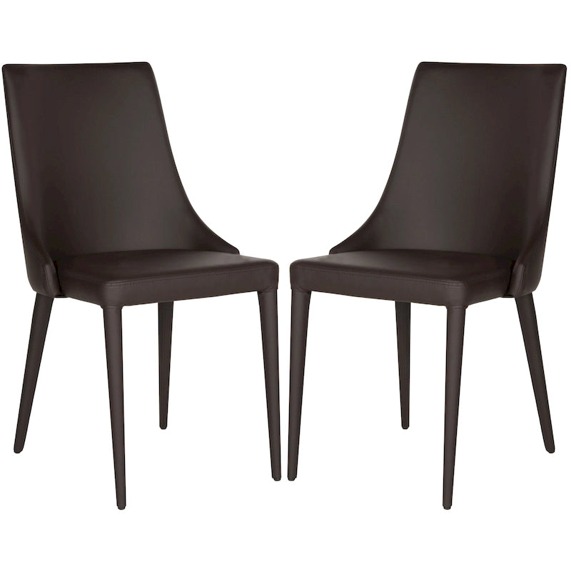 Chaise de salle à manger blanche Socorro style moderne milieu de siècle - 23,6 x 19,6 x 35,5