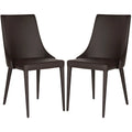 Chaise de salle à manger blanche Socorro style moderne milieu de siècle - 23,6 x 19,6 x 35,5