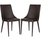 Chaise de salle à manger blanche Socorro style moderne milieu de siècle - 23,6 x 19,6 x 35,5