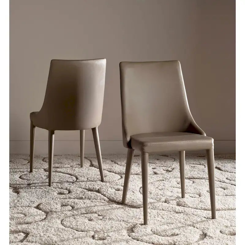 Chaise de salle à manger blanche Socorro style moderne milieu de siècle - 23,6 x 19,6 x 35,5