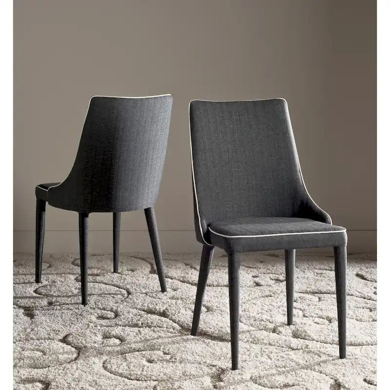 Chaise de salle à manger blanche Socorro style moderne milieu de siècle - 23,6 x 19,6 x 35,5