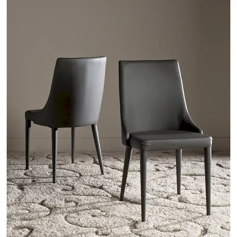 Chaise de salle à manger blanche Socorro style moderne milieu de siècle - 23,6 x 19,6 x 35,5