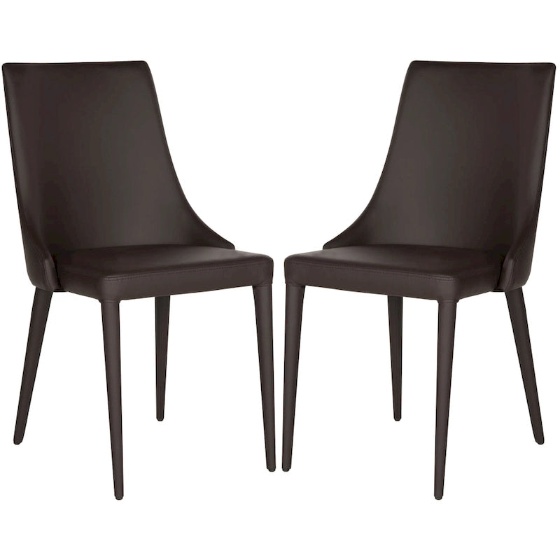 Chaise de salle à manger blanche Socorro style moderne milieu de siècle - 23,6 x 19,6 x 35,5