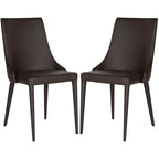 Chaise de salle à manger blanche Socorro style moderne milieu de siècle - 23,6 x 19,6 x 35,5