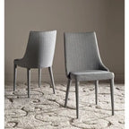 Chaise de salle à manger blanche Socorro style moderne milieu de siècle - 23,6 x 19,6 x 35,5