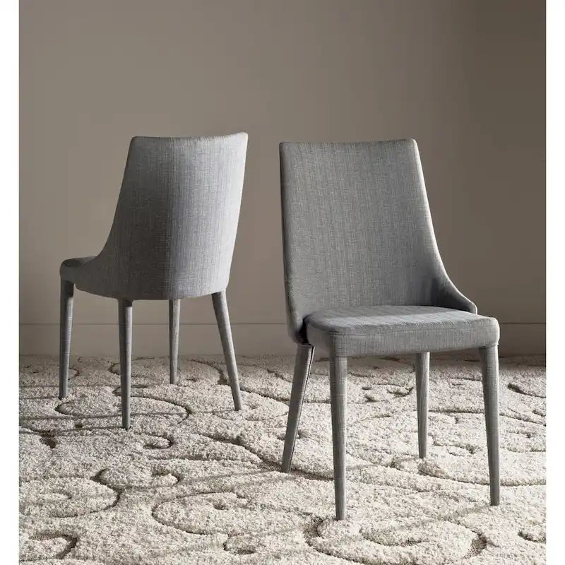 Chaise de salle à manger blanche Socorro style moderne milieu de siècle - 23,6 x 19,6 x 35,5