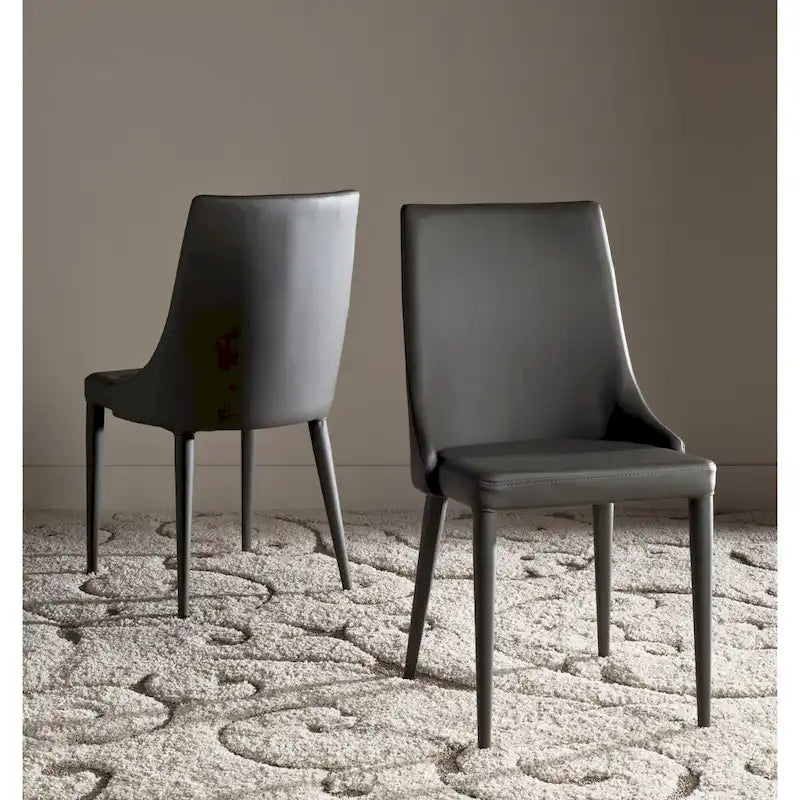 Chaise de salle à manger blanche Socorro style moderne milieu de siècle - 23,6 x 19,6 x 35,5