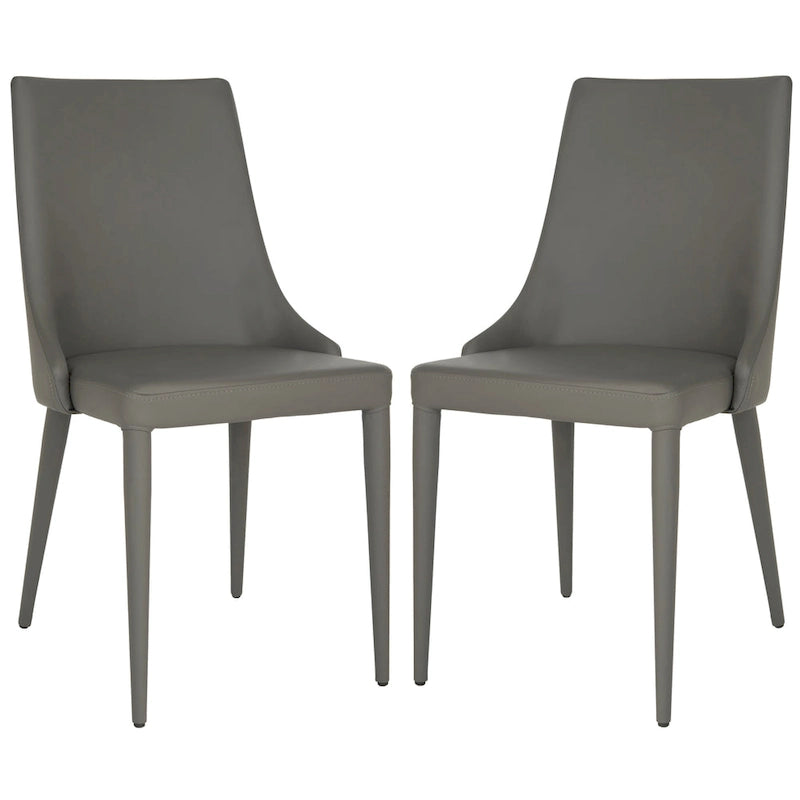 Chaise de salle à manger blanche Socorro style moderne milieu de siècle - 23,6 x 19,6 x 35,5