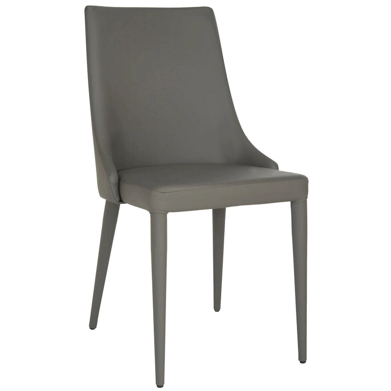 Chaise de salle à manger blanche Socorro style moderne milieu de siècle - 23,6 x 19,6 x 35,5