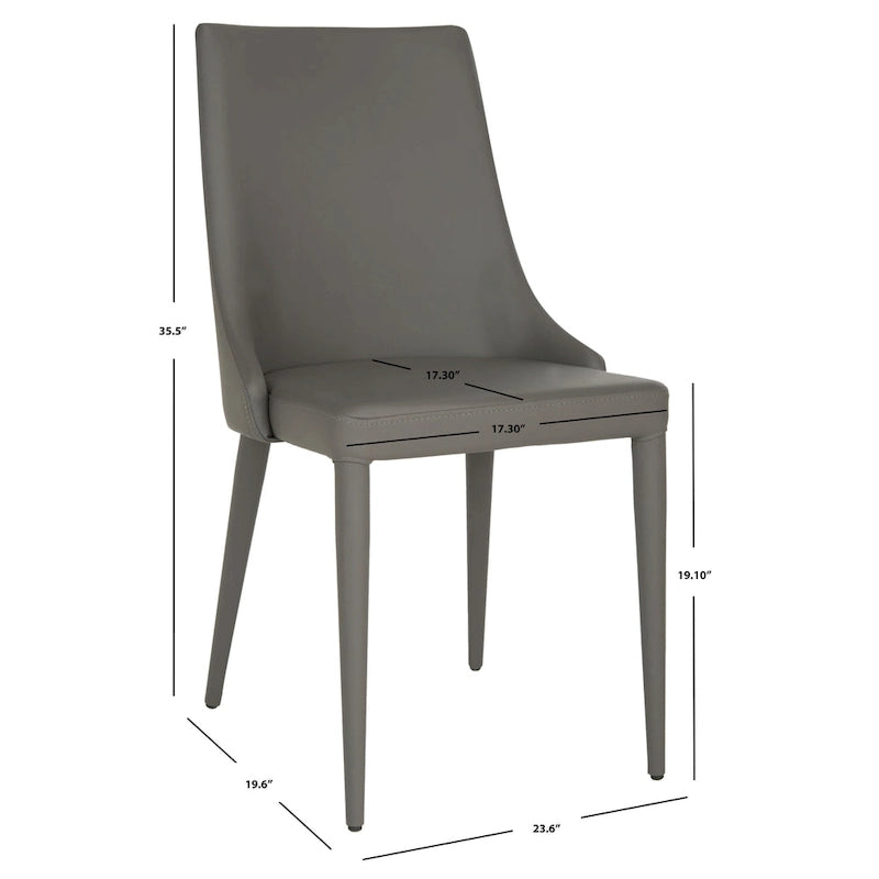 Chaise de salle à manger blanche Socorro style moderne milieu de siècle - 23,6 x 19,6 x 35,5