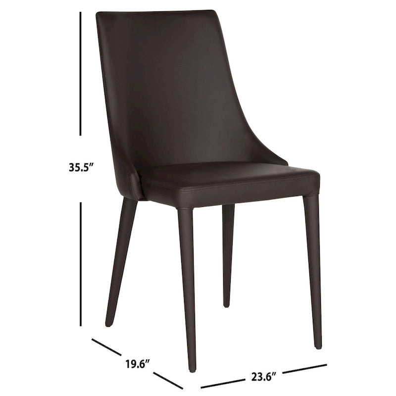 Chaise de salle à manger blanche Socorro style moderne milieu de siècle - 23,6 x 19,6 x 35,5