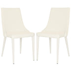 Chaise de salle à manger blanche Socorro style moderne milieu de siècle - 23,6 x 19,6 x 35,5