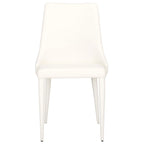 Chaise de salle à manger blanche Socorro style moderne milieu de siècle - 23,6 x 19,6 x 35,5