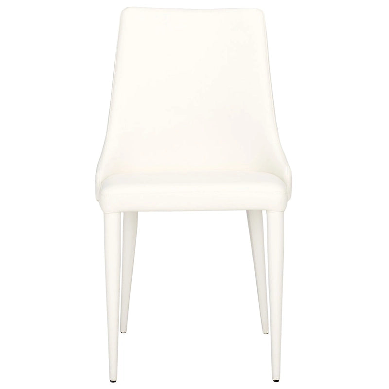 Chaise de salle à manger blanche Socorro style moderne milieu de siècle - 23,6 x 19,6 x 35,5