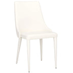 Chaise de salle à manger blanche Socorro style moderne milieu de siècle - 23,6 x 19,6 x 35,5