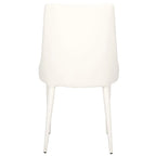 Chaise de salle à manger blanche Socorro style moderne milieu de siècle - 23,6 x 19,6 x 35,5