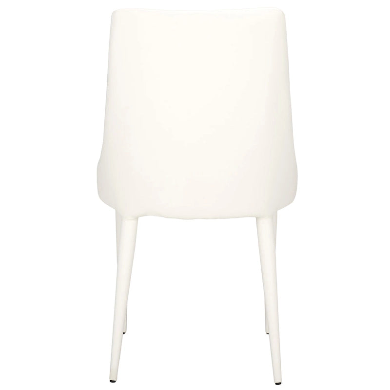 Chaise de salle à manger blanche Socorro style moderne milieu de siècle - 23,6 x 19,6 x 35,5