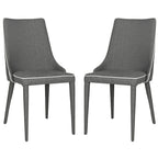 Chaise de salle à manger blanche Socorro style moderne milieu de siècle - 23,6 x 19,6 x 35,5