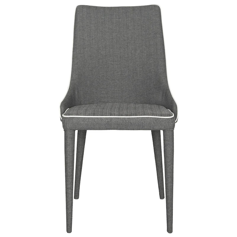 Chaise de salle à manger blanche Socorro style moderne milieu de siècle - 23,6 x 19,6 x 35,5