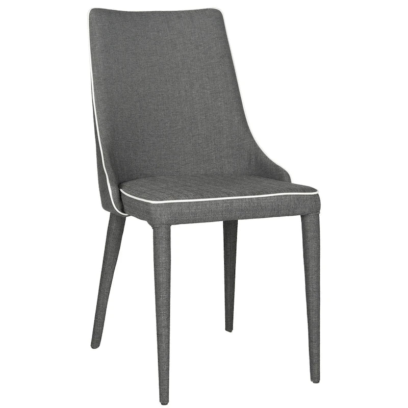 Chaise de salle à manger blanche Socorro style moderne milieu de siècle - 23,6 x 19,6 x 35,5