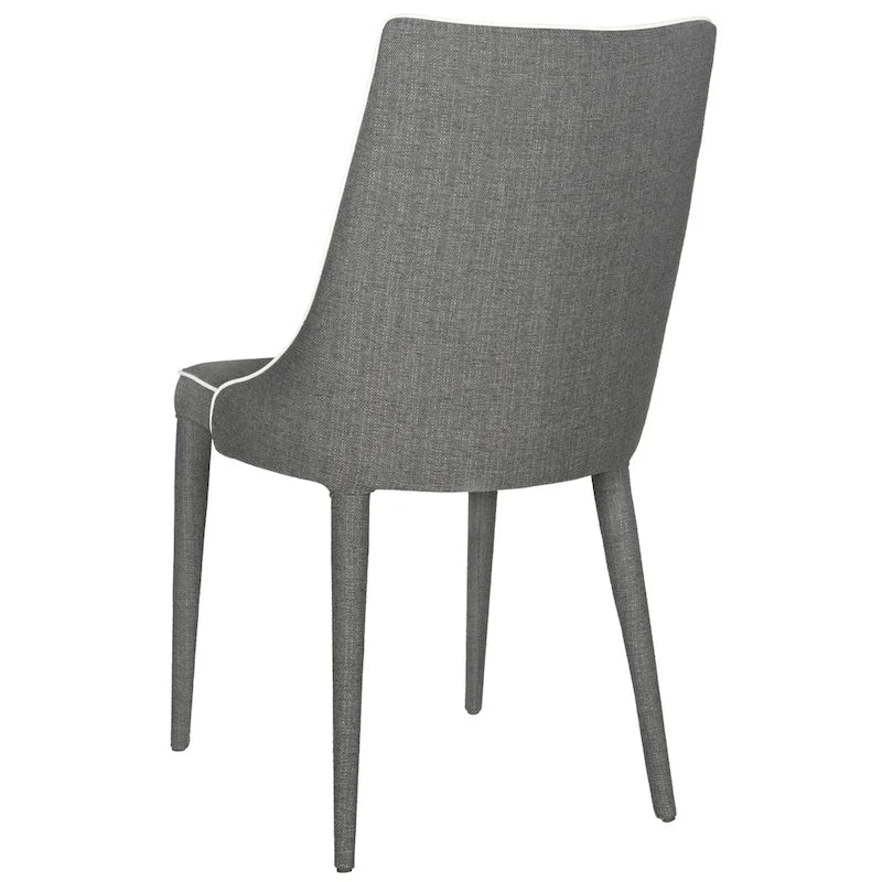 Chaise de salle à manger blanche Socorro style moderne milieu de siècle - 23,6 x 19,6 x 35,5