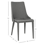 Chaise de salle à manger blanche Socorro style moderne milieu de siècle - 23,6 x 19,6 x 35,5