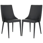 Chaise de salle à manger blanche Socorro style moderne milieu de siècle - 23,6 x 19,6 x 35,5
