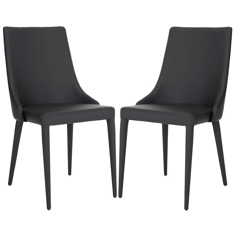 Chaise de salle à manger blanche Socorro style moderne milieu de siècle - 23,6 x 19,6 x 35,5