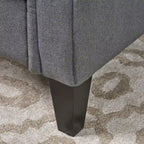 Fauteuil d'appoint avec dossier capitonné et pieds en bois