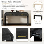 Console Unique Rétro avec Silhouette Ouverte, Deux Tiroirs Supérieurs