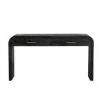 Console Unique Rétro avec Silhouette Ouverte, Deux Tiroirs Supérieurs