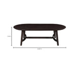 Table basse Tyier Mid-Century Modern en chêne massif - 54 L x 17 H x 28 P