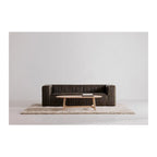 Table basse Tyier Mid-Century Modern en chêne massif - 54 L x 17 H x 28 P