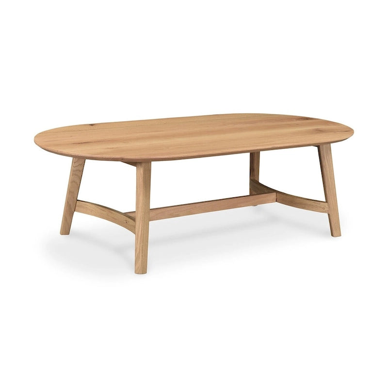 Table basse Tyier Mid-Century Modern en chêne massif - 54 L x 17 H x 28 P