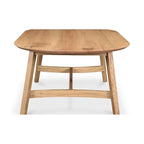 Table basse Tyier Mid-Century Modern en chêne massif - 54 L x 17 H x 28 P