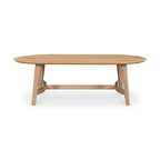 Table basse Tyier Mid-Century Modern en chêne massif - 54 L x 17 H x 28 P