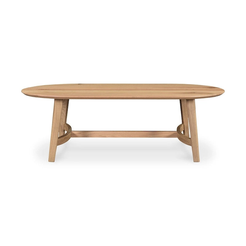 Table basse Tyier Mid-Century Modern en chêne massif - 54 L x 17 H x 28 P