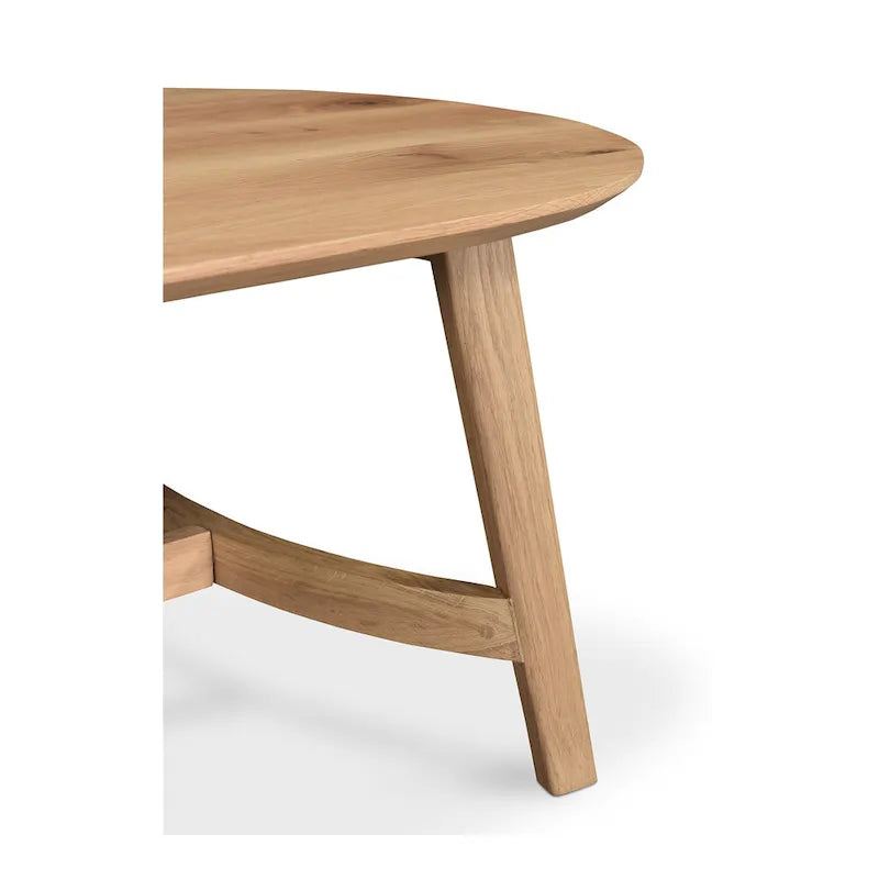 Table basse Tyier Mid-Century Modern en chêne massif - 54 L x 17 H x 28 P