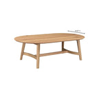 Table basse Tyier Mid-Century Modern en chêne massif - 54 L x 17 H x 28 P