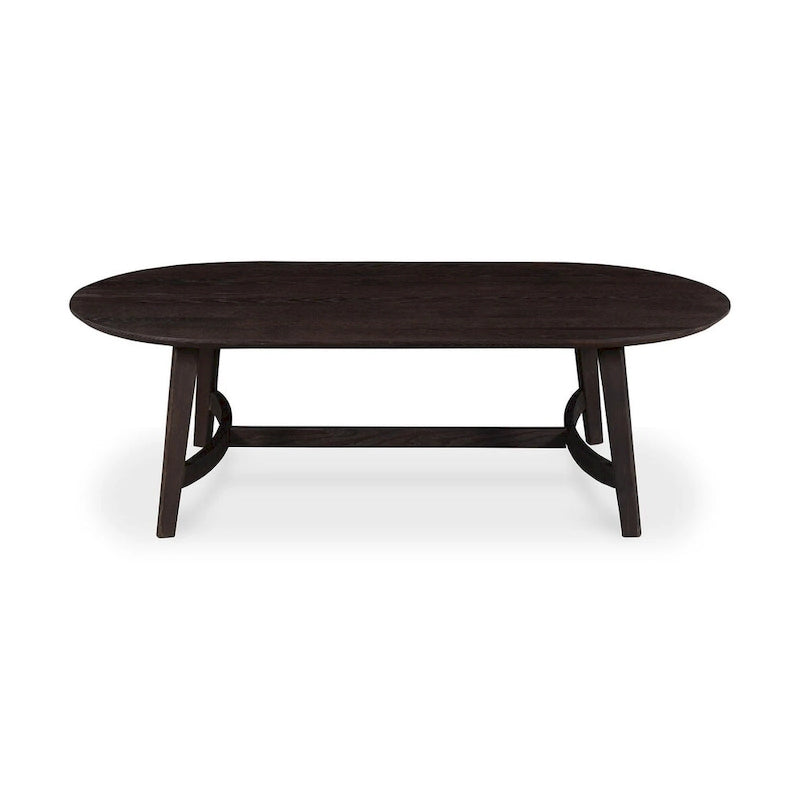 Table basse Tyier Mid-Century Modern en chêne massif - 54 L x 17 H x 28 P