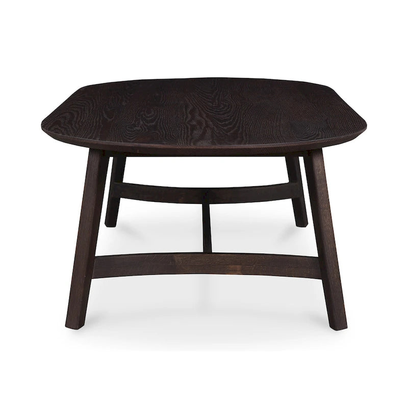 Table basse Tyier Mid-Century Modern en chêne massif - 54 L x 17 H x 28 P