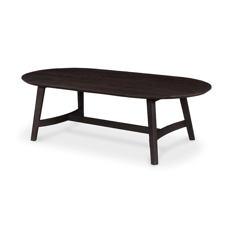Table basse Tyier Mid-Century Modern en chêne massif - 54 L x 17 H x 28 P