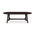 Table basse Tyier Mid-Century Modern en chêne massif - 54 L x 17 H x 28 P