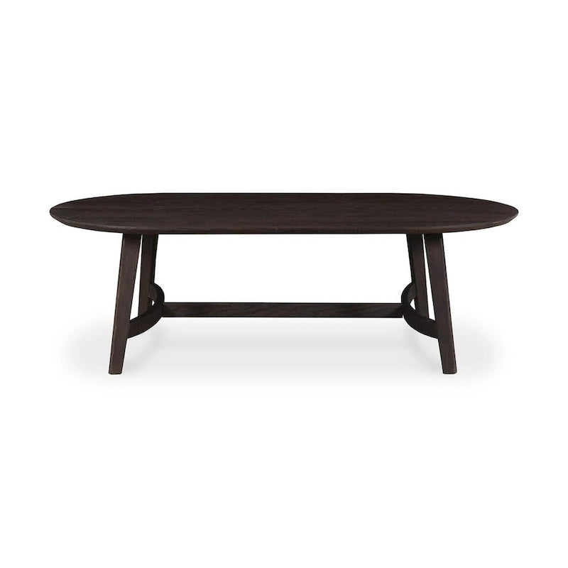 Table basse Tyier Mid-Century Modern en chêne massif - 54 L x 17 H x 28 P