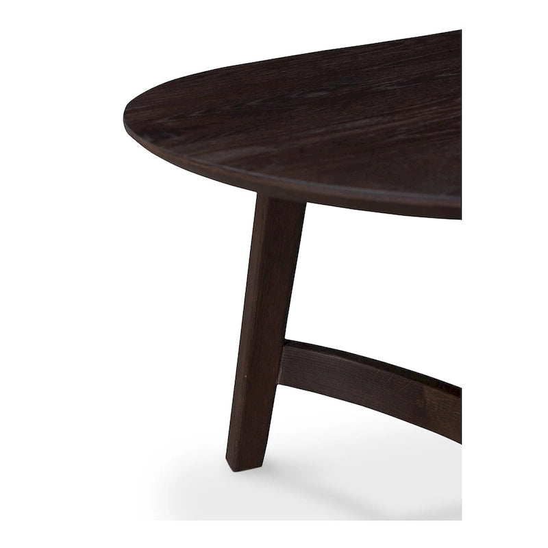 Table basse Tyier Mid-Century Modern en chêne massif - 54 L x 17 H x 28 P