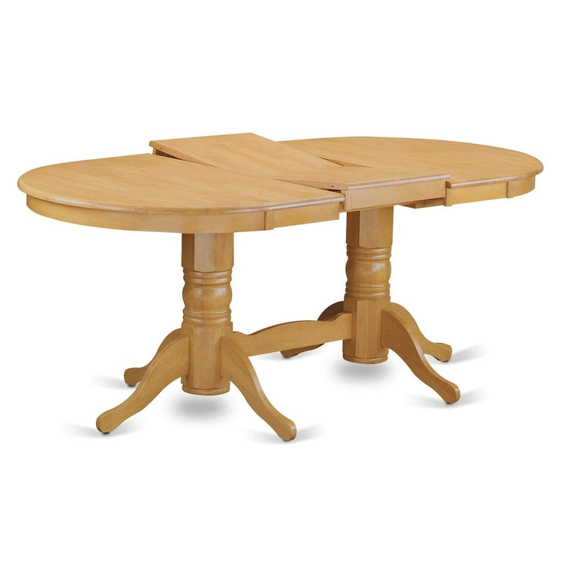 Table de cuisine 5 pièces - Table à manger ovale avec rallonge papillon et 4 chaises de salle à manger, chêne